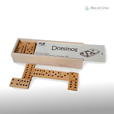 Coffret dominos géants en bois